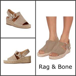 Rag & Bone ARC Espadrille Wedge Sandals In Light Sand So Comfortable